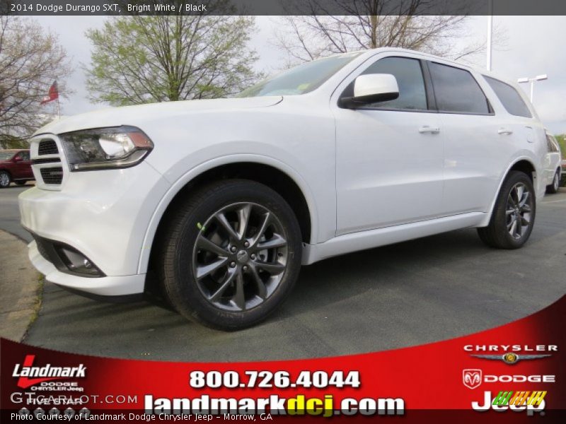 Bright White / Black 2014 Dodge Durango SXT