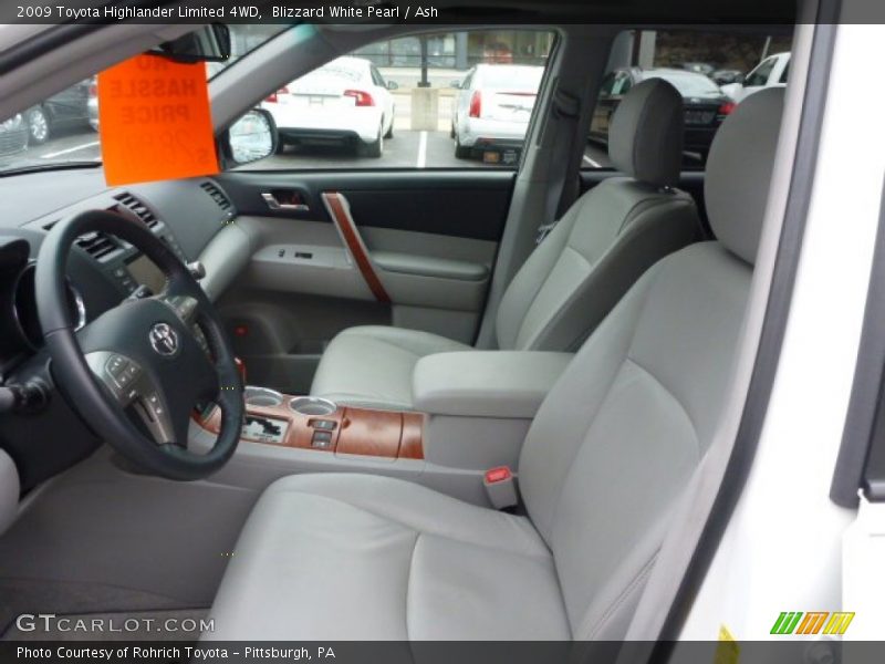 Blizzard White Pearl / Ash 2009 Toyota Highlander Limited 4WD