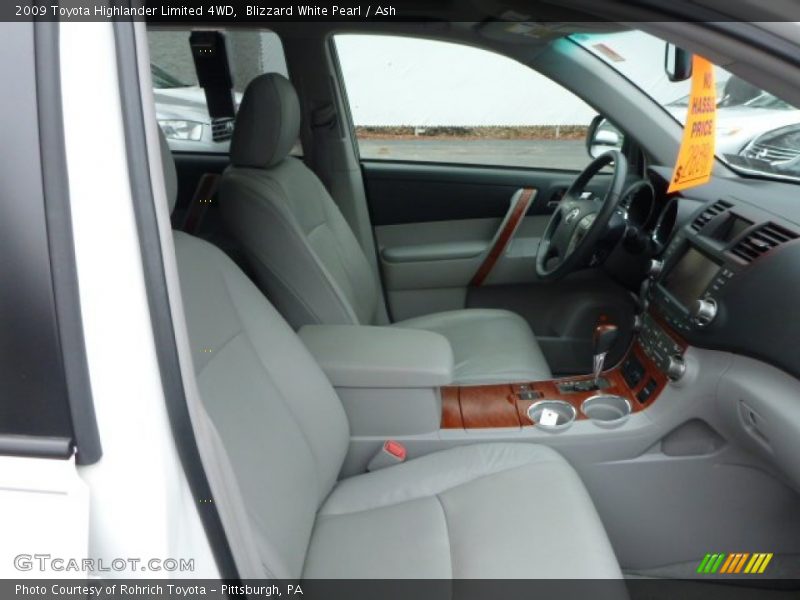 Blizzard White Pearl / Ash 2009 Toyota Highlander Limited 4WD