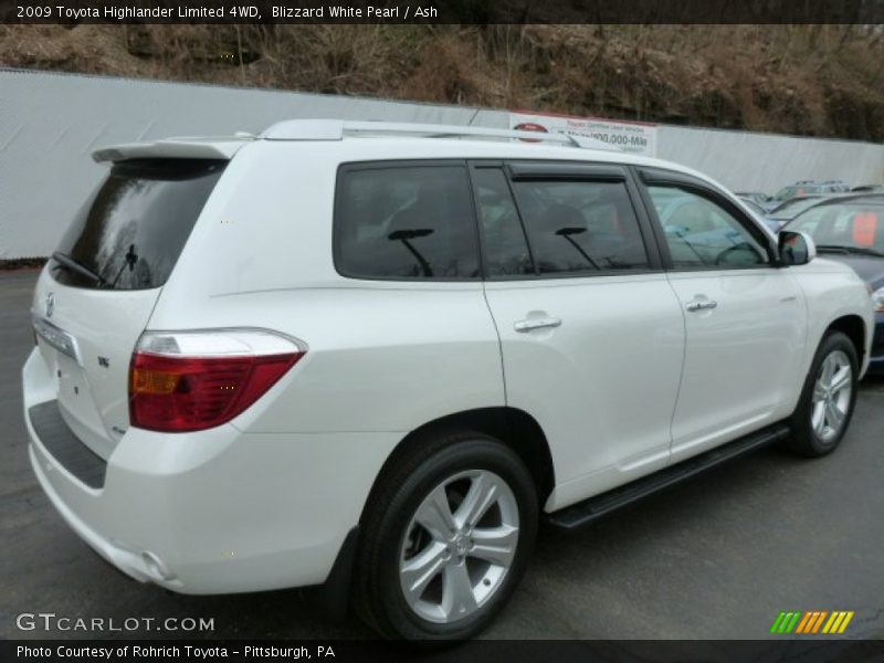 Blizzard White Pearl / Ash 2009 Toyota Highlander Limited 4WD