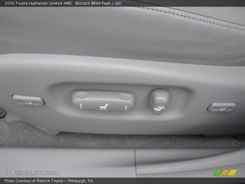 Blizzard White Pearl / Ash 2009 Toyota Highlander Limited 4WD