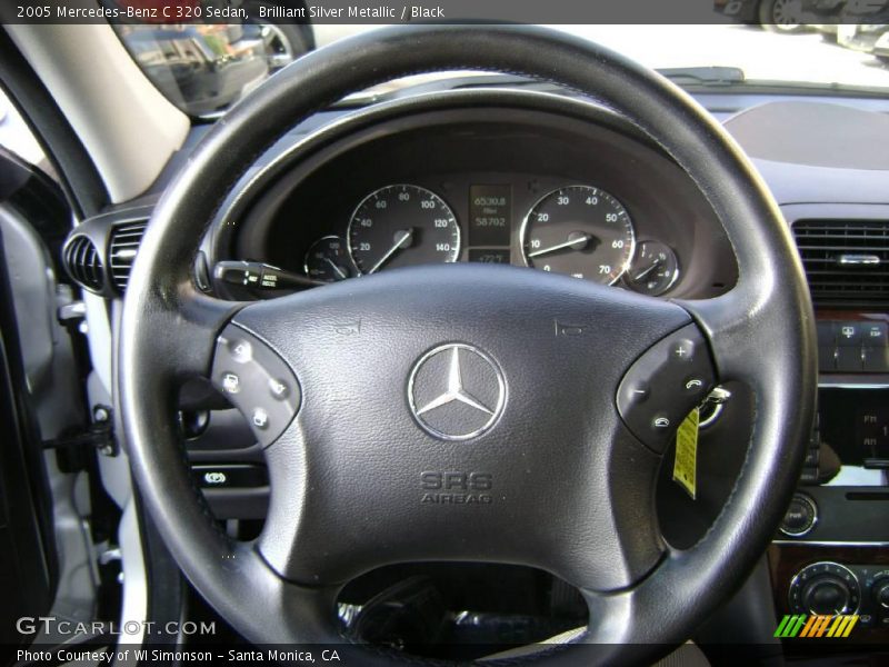 Brilliant Silver Metallic / Black 2005 Mercedes-Benz C 320 Sedan
