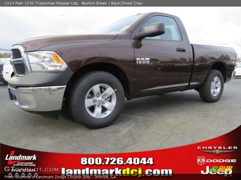 Western Brown / Black/Diesel Gray 2014 Ram 1500 Tradesman Regular Cab