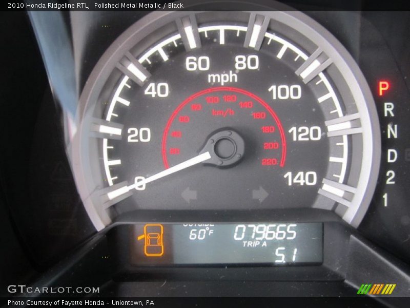 Polished Metal Metallic / Black 2010 Honda Ridgeline RTL