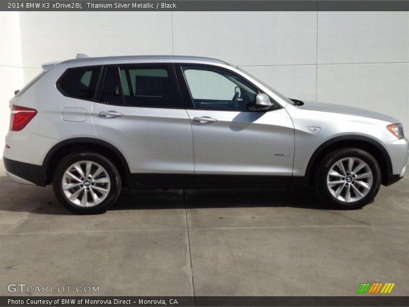 Titanium Silver Metallic / Black 2014 BMW X3 xDrive28i