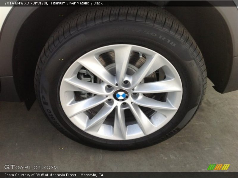 Titanium Silver Metallic / Black 2014 BMW X3 xDrive28i