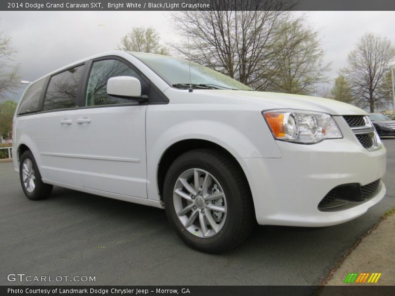 Bright White / Black/Light Graystone 2014 Dodge Grand Caravan SXT