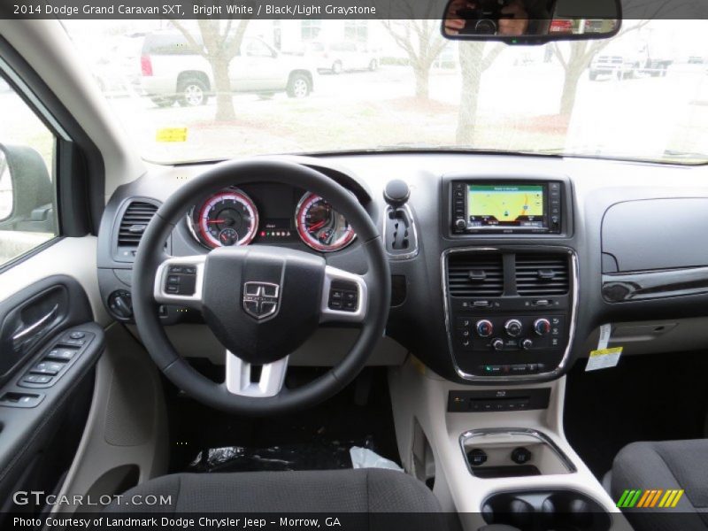 Bright White / Black/Light Graystone 2014 Dodge Grand Caravan SXT