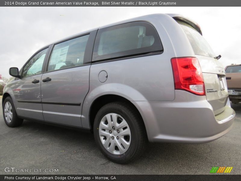Billet Silver Metallic / Black/Light Graystone 2014 Dodge Grand Caravan American Value Package