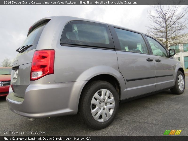 Billet Silver Metallic / Black/Light Graystone 2014 Dodge Grand Caravan American Value Package