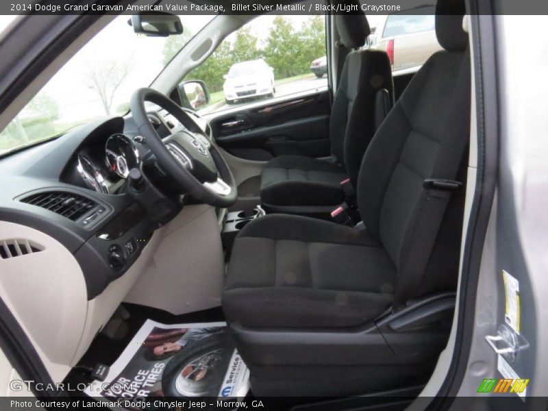 Billet Silver Metallic / Black/Light Graystone 2014 Dodge Grand Caravan American Value Package