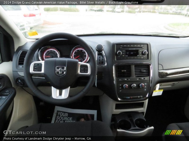 Billet Silver Metallic / Black/Light Graystone 2014 Dodge Grand Caravan American Value Package