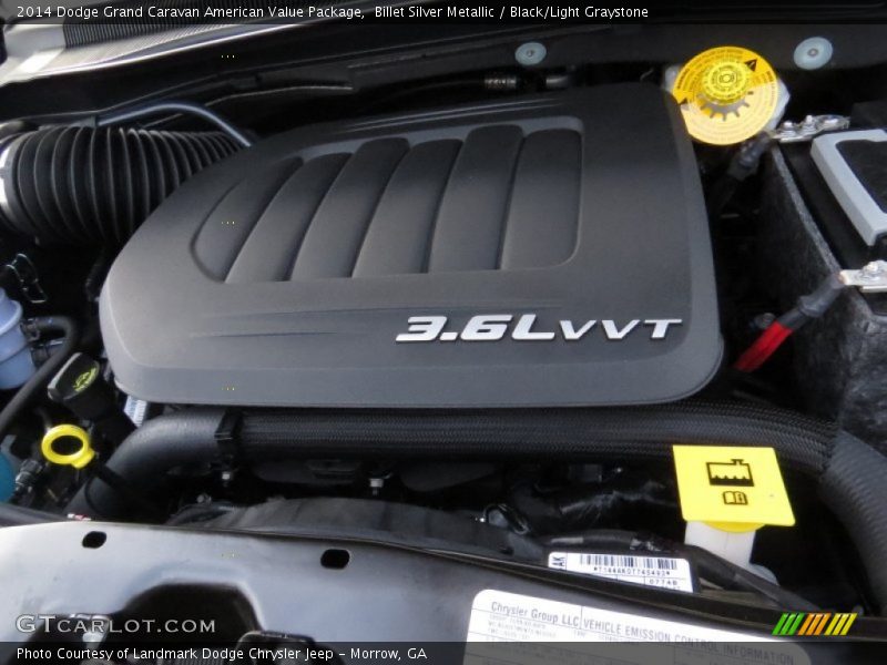 Billet Silver Metallic / Black/Light Graystone 2014 Dodge Grand Caravan American Value Package