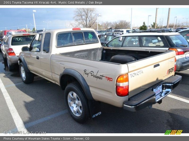 Mystic Gold Metallic / Oak Beige 2001 Toyota Tacoma V6 Xtracab 4x4