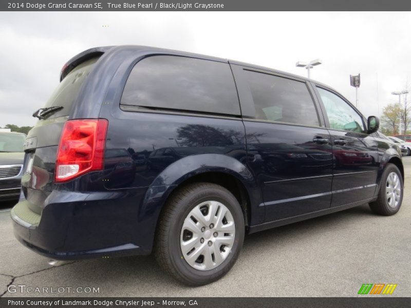 True Blue Pearl / Black/Light Graystone 2014 Dodge Grand Caravan SE