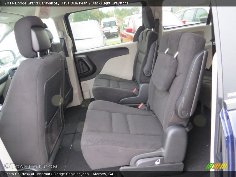 True Blue Pearl / Black/Light Graystone 2014 Dodge Grand Caravan SE