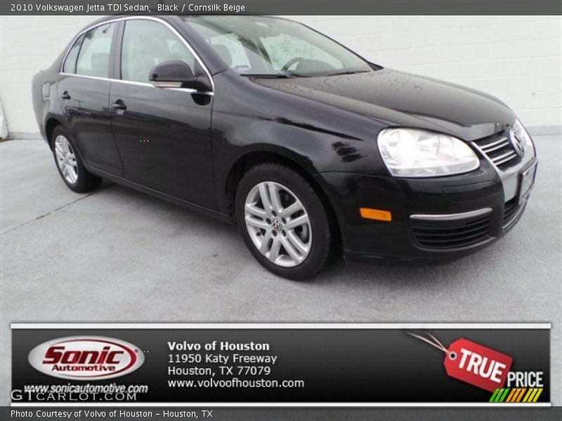 Black / Cornsilk Beige 2010 Volkswagen Jetta TDI Sedan