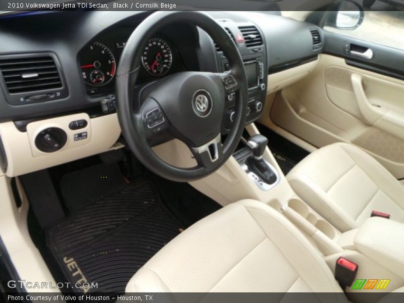 Black / Cornsilk Beige 2010 Volkswagen Jetta TDI Sedan