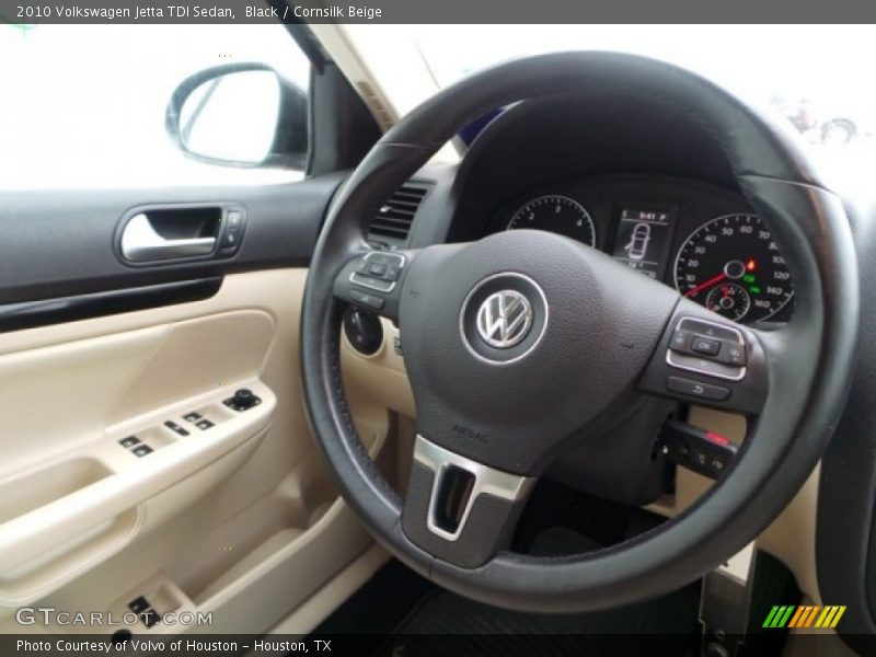 Black / Cornsilk Beige 2010 Volkswagen Jetta TDI Sedan