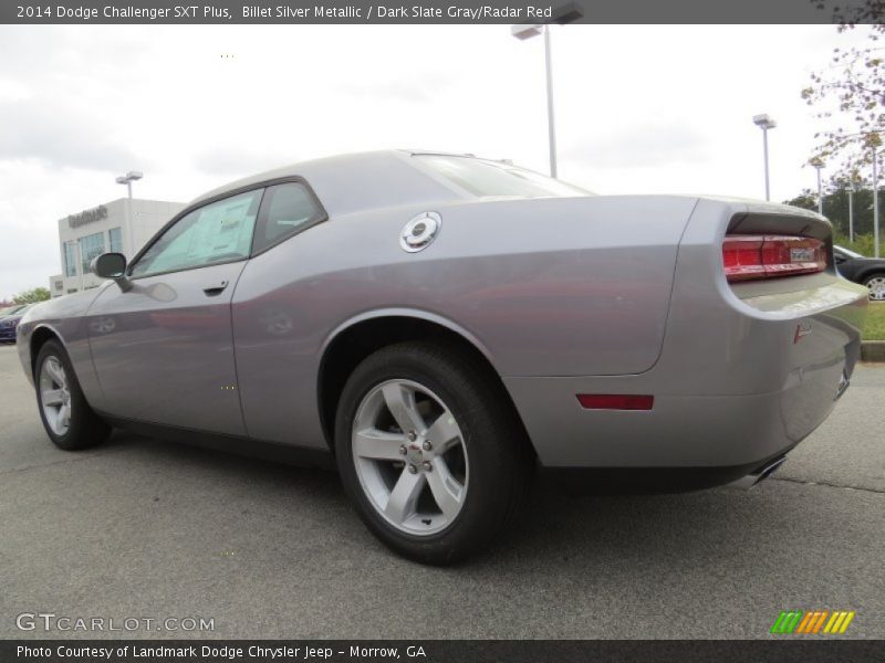 Billet Silver Metallic / Dark Slate Gray/Radar Red 2014 Dodge Challenger SXT Plus