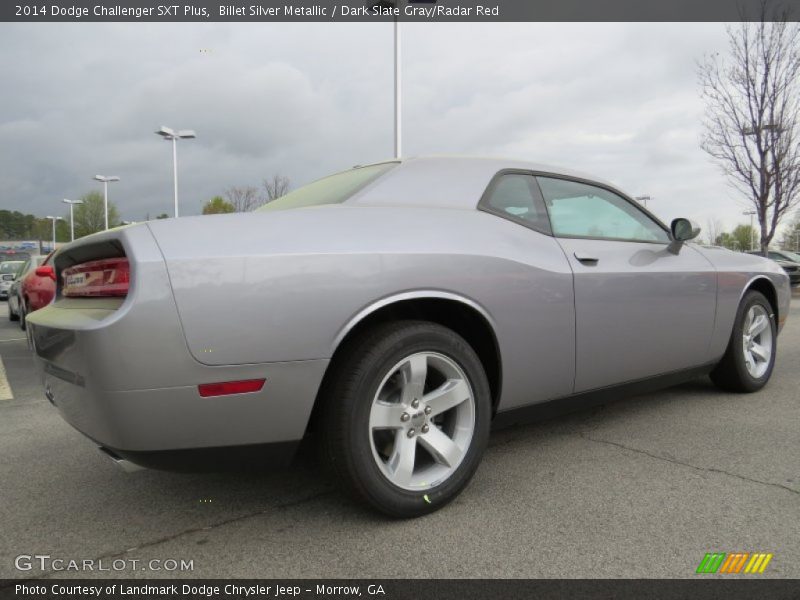 Billet Silver Metallic / Dark Slate Gray/Radar Red 2014 Dodge Challenger SXT Plus