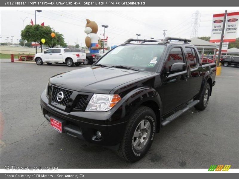 Super Black / Pro 4X Graphite/Red 2012 Nissan Frontier Pro-4X Crew Cab 4x4