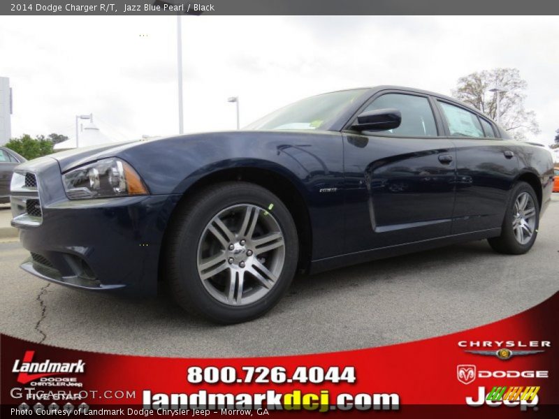 Jazz Blue Pearl / Black 2014 Dodge Charger R/T