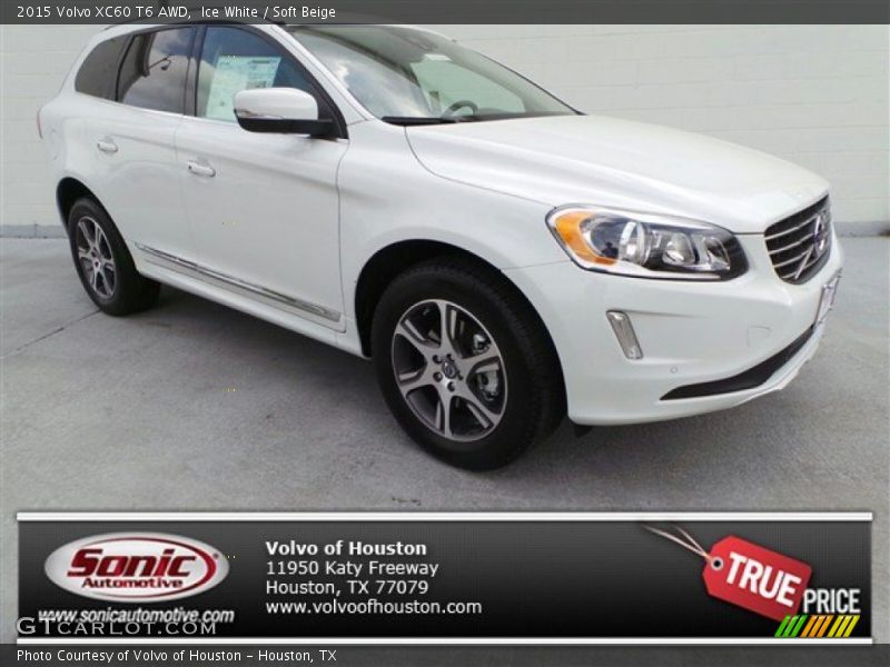 Ice White / Soft Beige 2015 Volvo XC60 T6 AWD