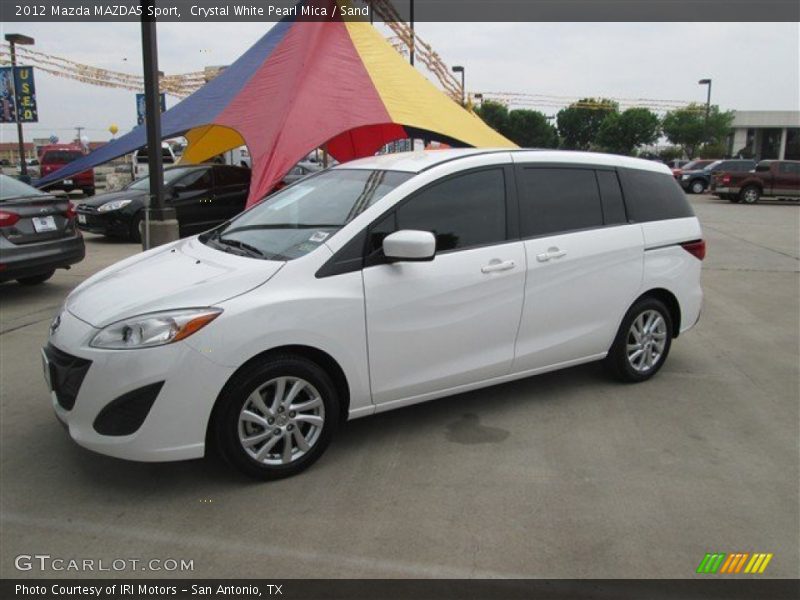 Crystal White Pearl Mica / Sand 2012 Mazda MAZDA5 Sport
