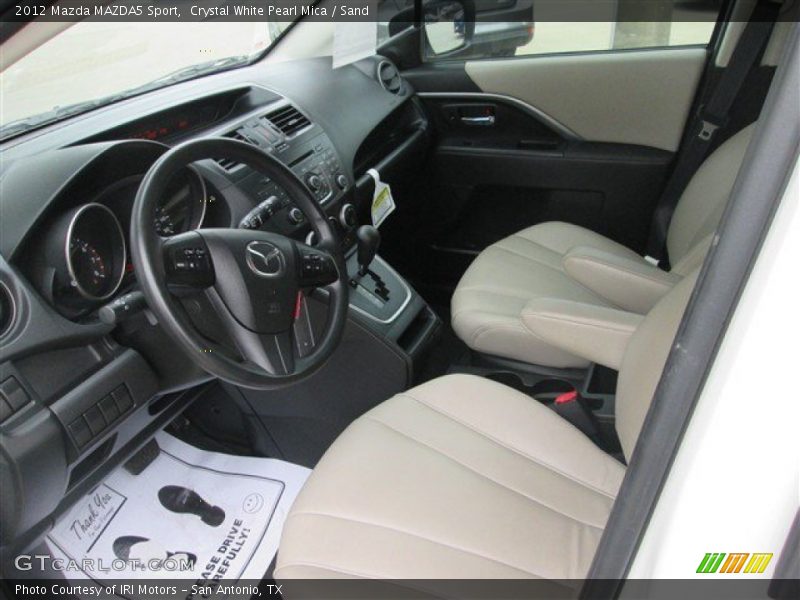 Crystal White Pearl Mica / Sand 2012 Mazda MAZDA5 Sport