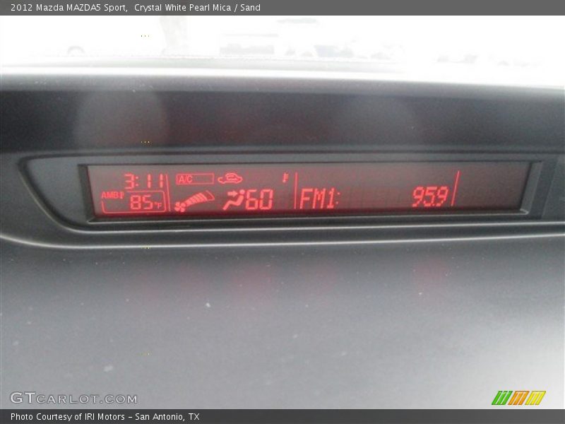 Crystal White Pearl Mica / Sand 2012 Mazda MAZDA5 Sport