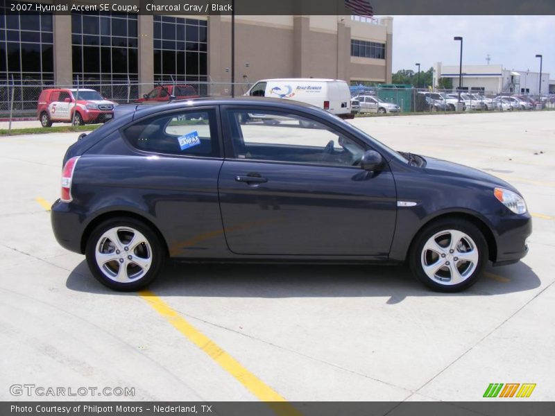 Charcoal Gray / Black 2007 Hyundai Accent SE Coupe