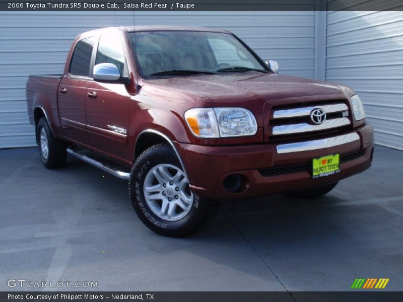 Salsa Red Pearl / Taupe 2006 Toyota Tundra SR5 Double Cab