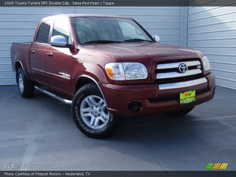 Salsa Red Pearl / Taupe 2006 Toyota Tundra SR5 Double Cab
