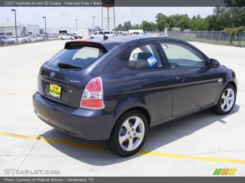 Charcoal Gray / Black 2007 Hyundai Accent SE Coupe