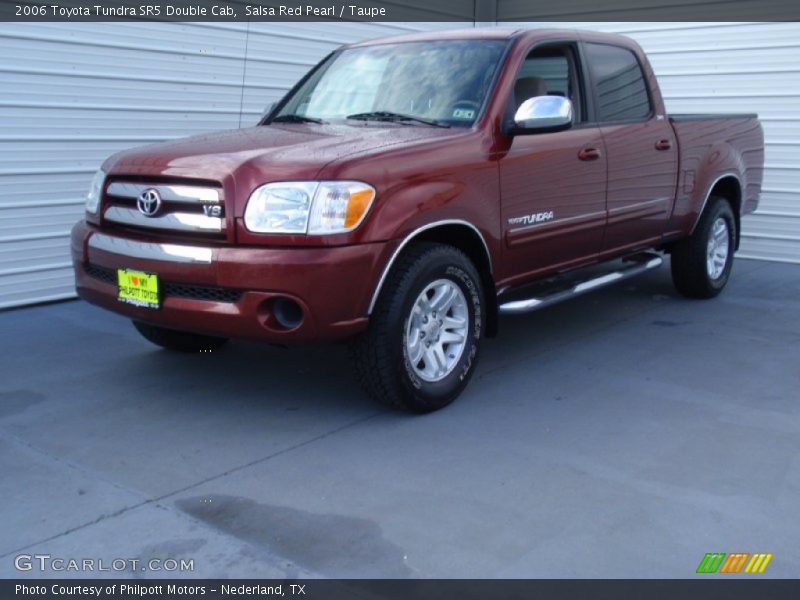 Salsa Red Pearl / Taupe 2006 Toyota Tundra SR5 Double Cab