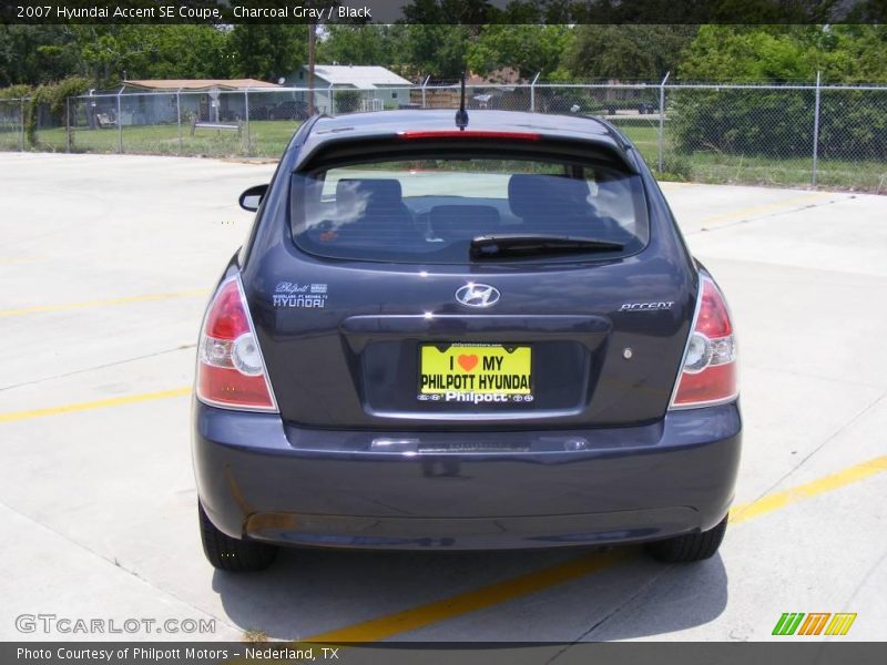 Charcoal Gray / Black 2007 Hyundai Accent SE Coupe