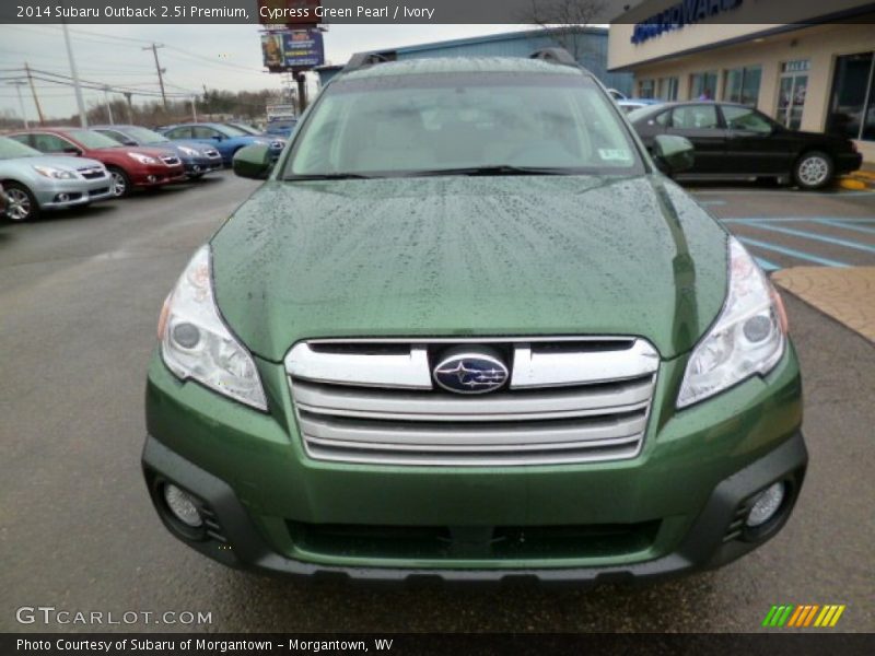 Cypress Green Pearl / Ivory 2014 Subaru Outback 2.5i Premium