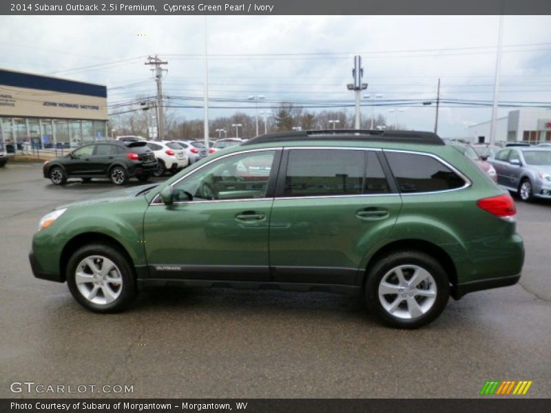 Cypress Green Pearl / Ivory 2014 Subaru Outback 2.5i Premium