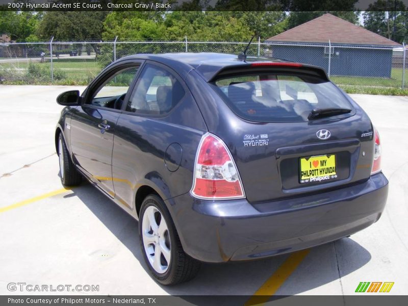 Charcoal Gray / Black 2007 Hyundai Accent SE Coupe