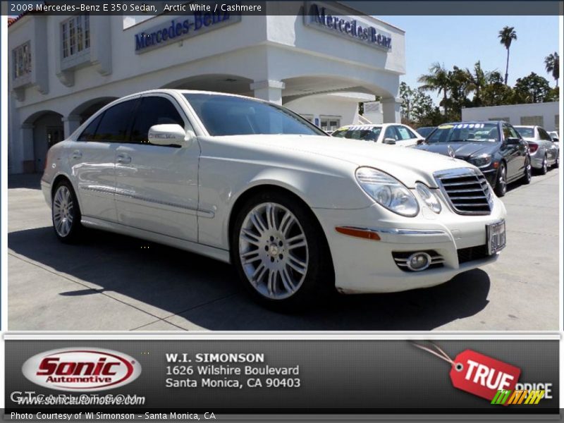 Arctic White / Cashmere 2008 Mercedes-Benz E 350 Sedan