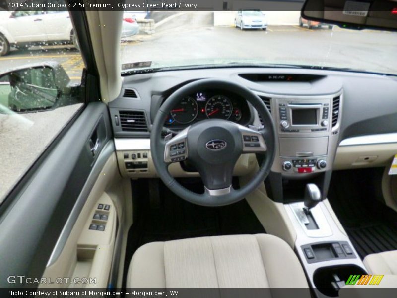 Cypress Green Pearl / Ivory 2014 Subaru Outback 2.5i Premium