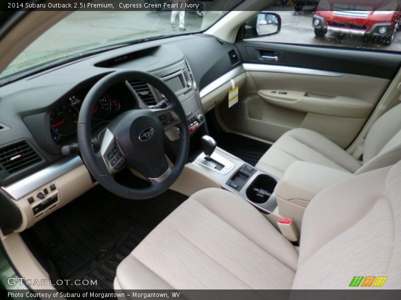 Cypress Green Pearl / Ivory 2014 Subaru Outback 2.5i Premium