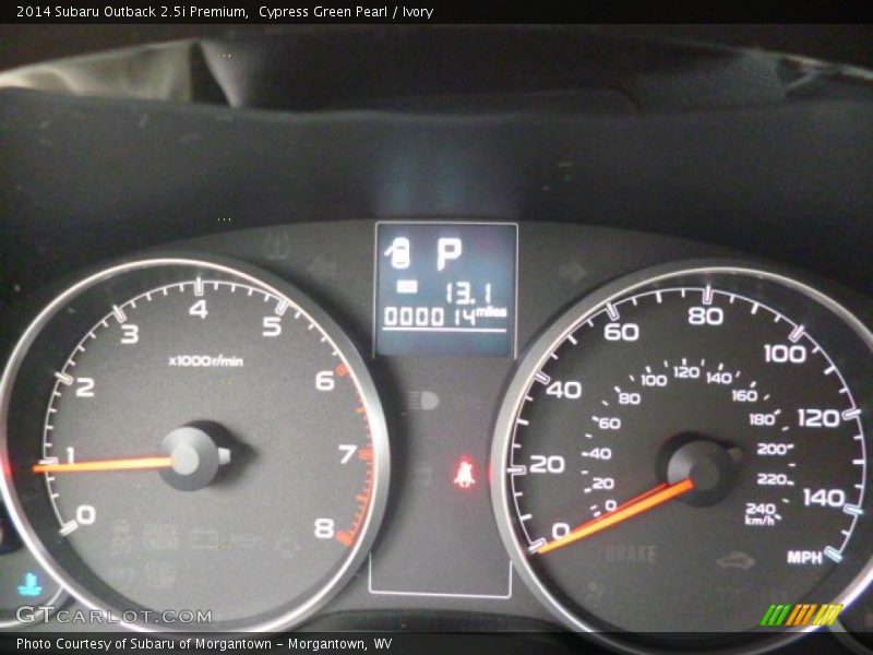 Cypress Green Pearl / Ivory 2014 Subaru Outback 2.5i Premium