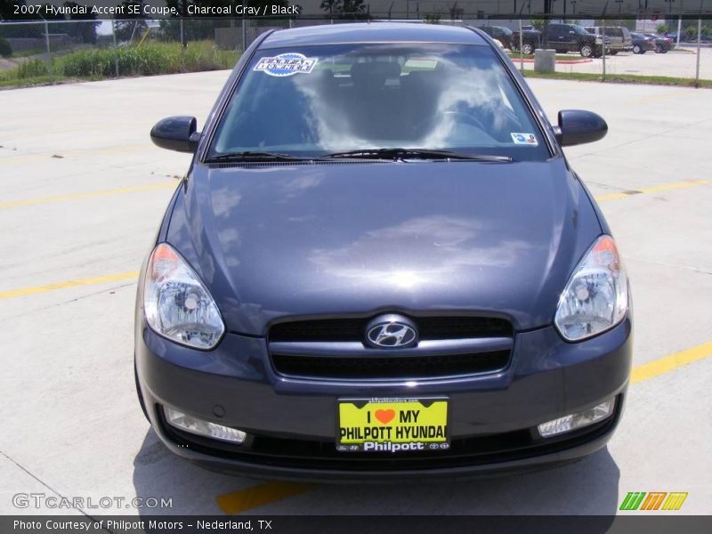 Charcoal Gray / Black 2007 Hyundai Accent SE Coupe