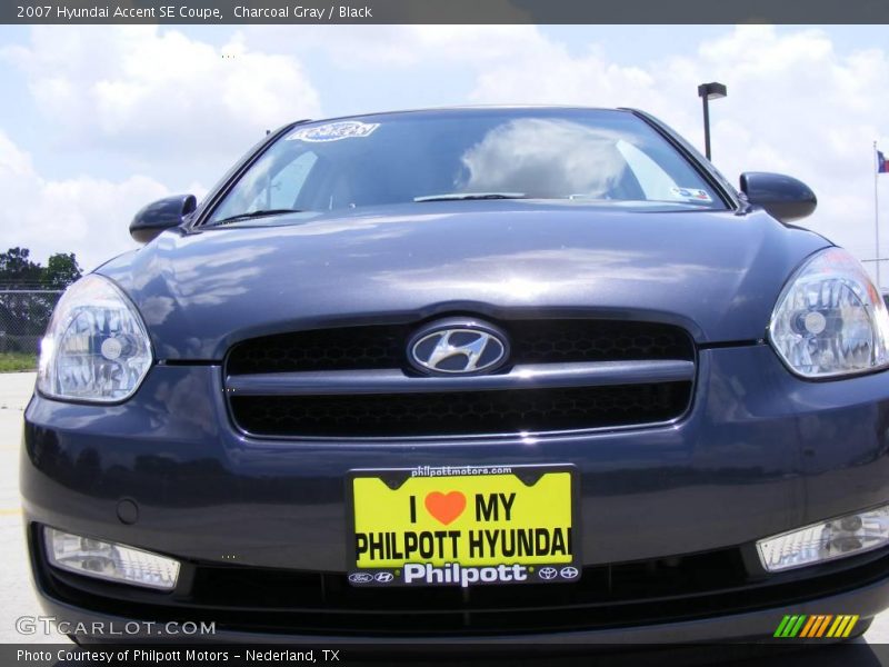 Charcoal Gray / Black 2007 Hyundai Accent SE Coupe