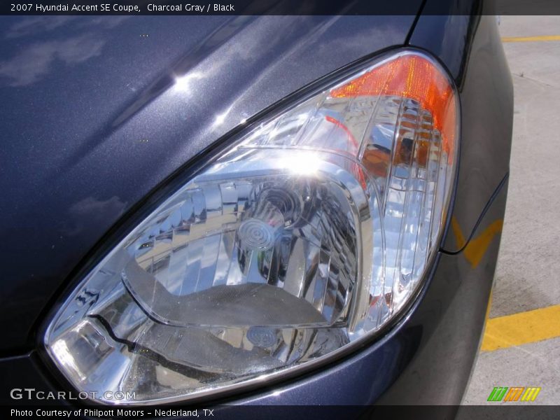 Charcoal Gray / Black 2007 Hyundai Accent SE Coupe