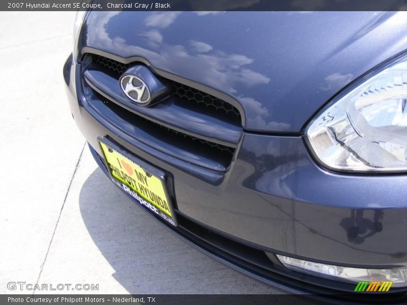 Charcoal Gray / Black 2007 Hyundai Accent SE Coupe