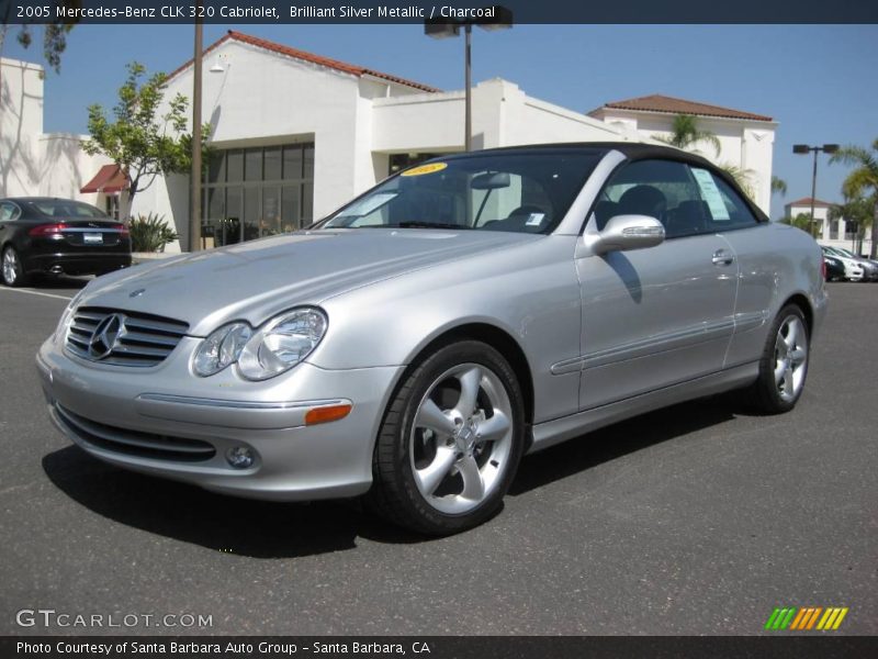 Brilliant Silver Metallic / Charcoal 2005 Mercedes-Benz CLK 320 Cabriolet