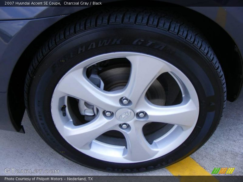 Charcoal Gray / Black 2007 Hyundai Accent SE Coupe